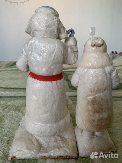 Дед мороз и снегурочка СССР папье маше