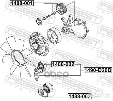 Натяжитель ремня ssang yong rexton 2001-2013