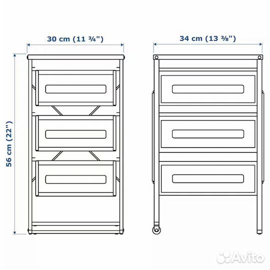 Этажерка lennart белая