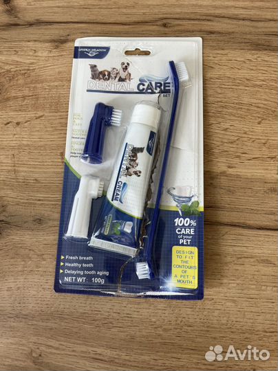 Зубная паста и щетка для собак и кошек