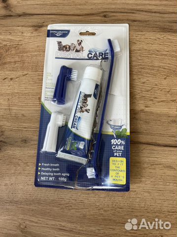 Зубная паста и щетка для собак и кошек