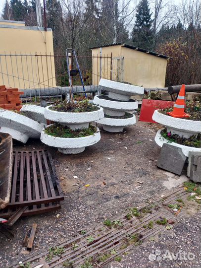 Клумба из бетона