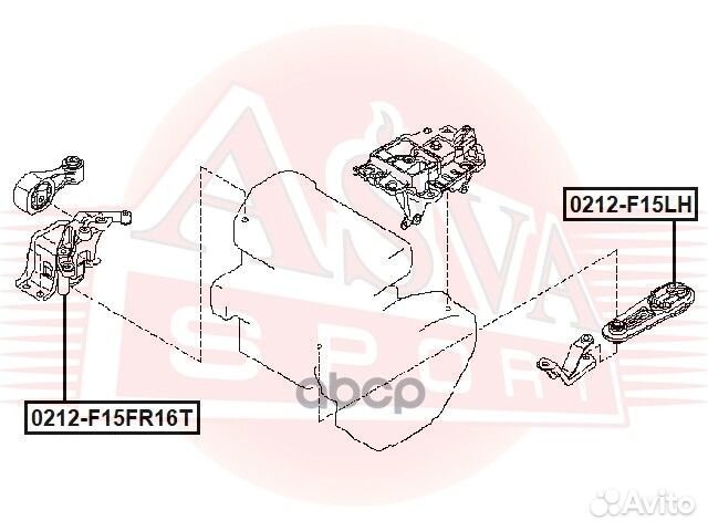 Опора двигателя передняя 0212-F15FR16T asva