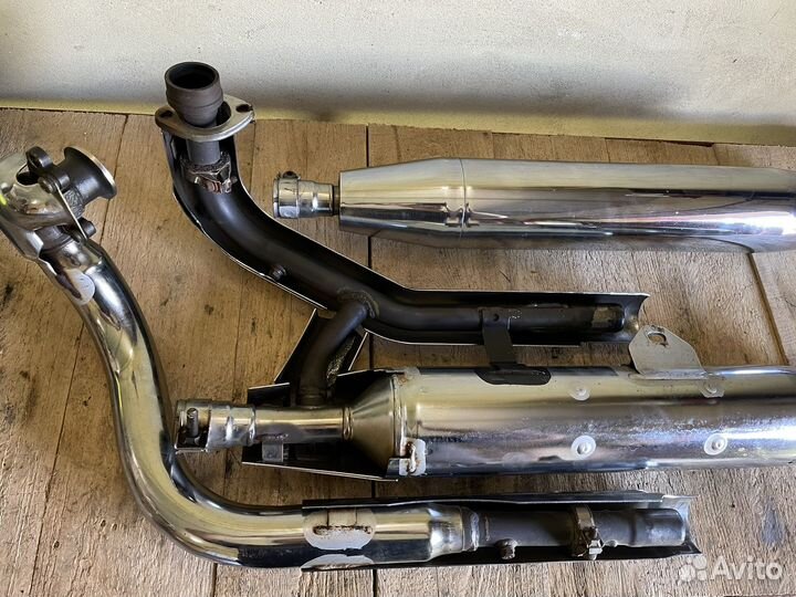 Выхлопная система на Yamaha Drag Star 400