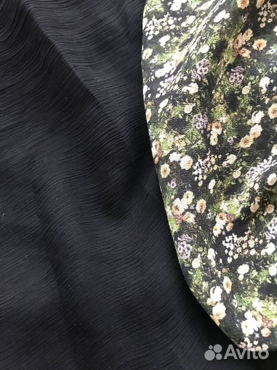 Отрезы тканей пакетом 6 отр. шелк/трикотаж/макраме