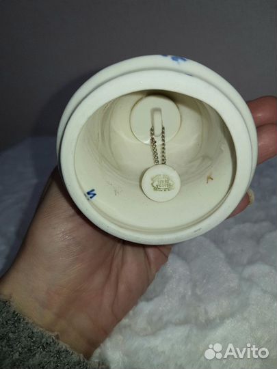 Колокольчик фарфоровый Гжель