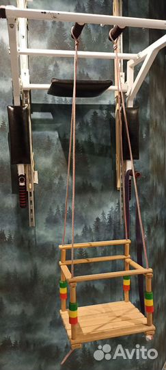 Качели подвесные детские деревянные 33*26*22*120
