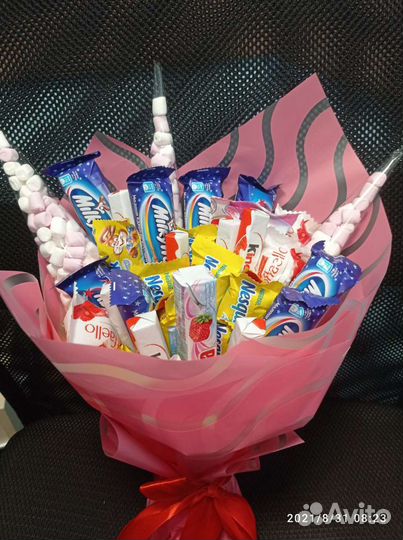 Букеты из конфет, фруктов,овощей, колбасы, игрушек