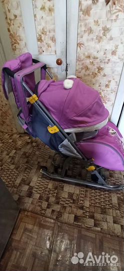 Санки коляска ника 7-2 детям
