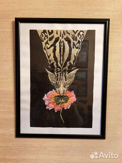 Картина перо линер 