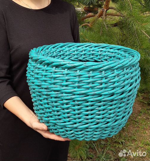 Кашпо из искусственного ротанга 12 л