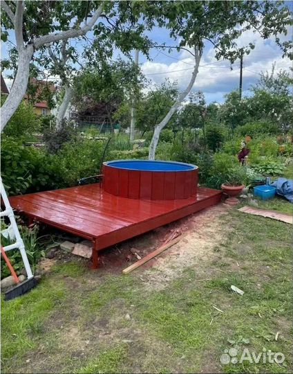 Большая купель бассейн для бани