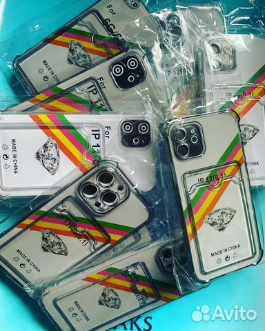 Силиконовые чехлы iPhone 6/13 c карманом для карт