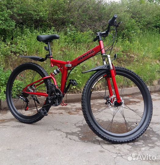 Велосипед складной 2-х подвес OK 14212S 26