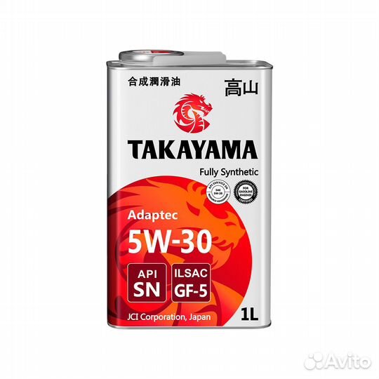 Takayama Adaptec 5W-30 ilsac GF-5 SN (1 л)