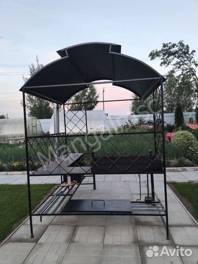 Мангал с печью под казан