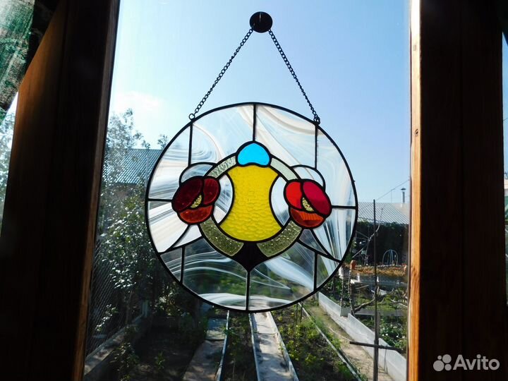 Ловец солнца, витраж в технике тиффани