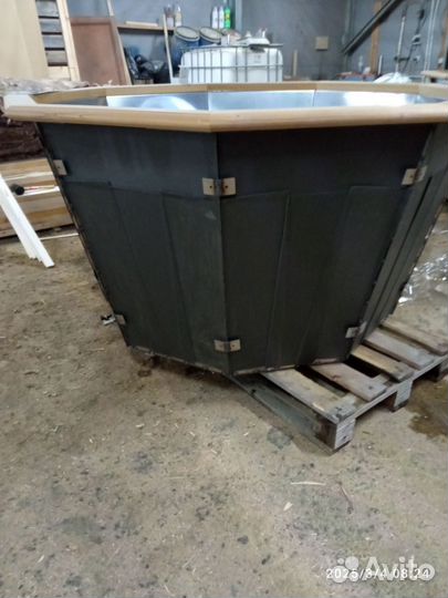 Банный чан купель с печью