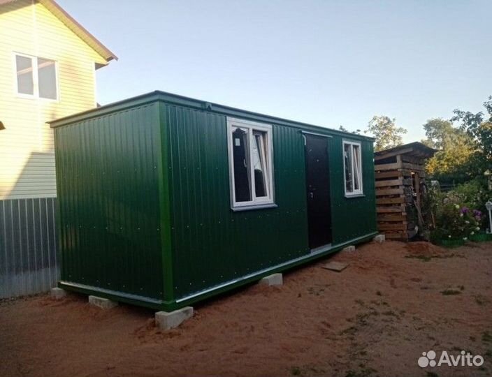 Бытовка утепленная, дачный домик 6х2,4м