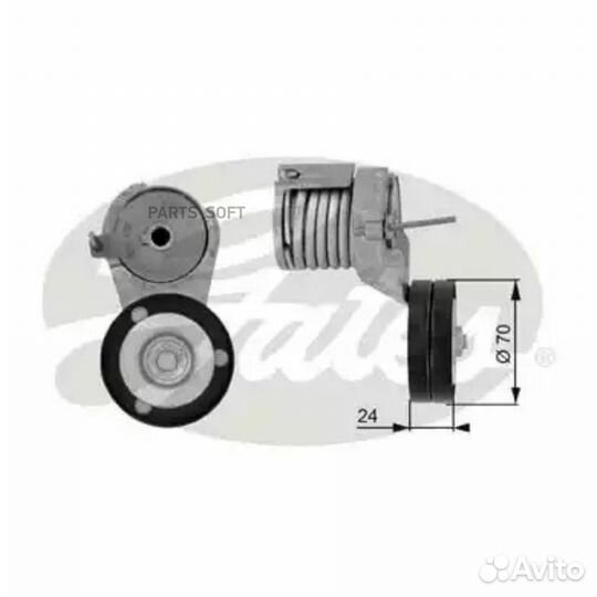 Gates T38282 Мех.с роликом натяжителя поликлин.рем