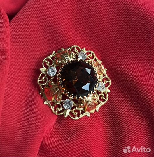 Брошь винтаж СССР ретро люкс брошка украшение