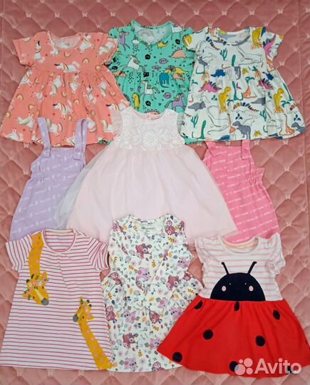 Пакет одежды для девочки(платья) для садика 92 р