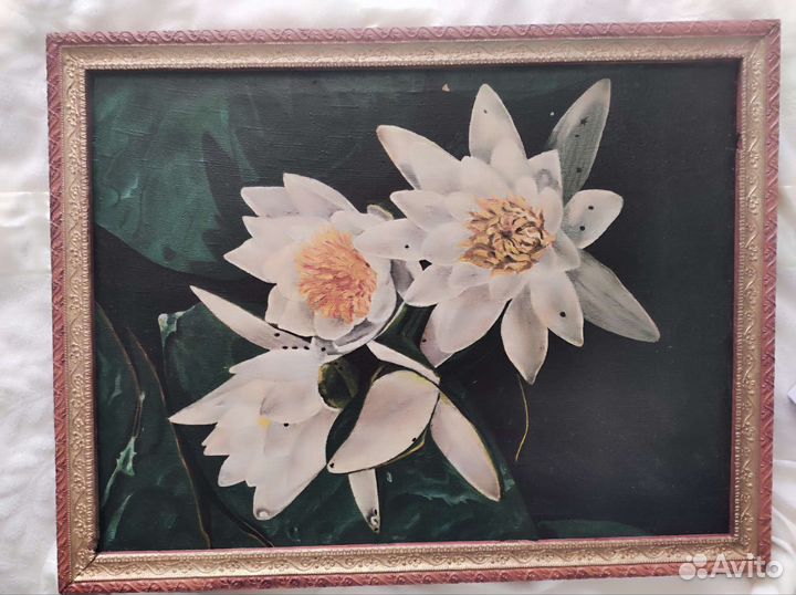 Картина маслом на холсте старинная