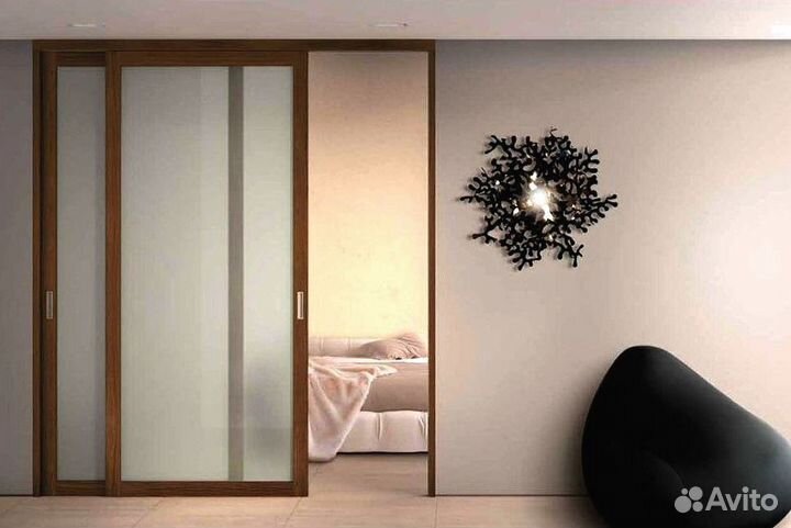 Матовые стеклянные двери