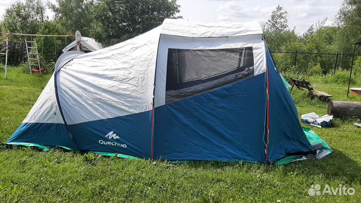 Палатка quechua arpenaz 4.1 fresh and black
