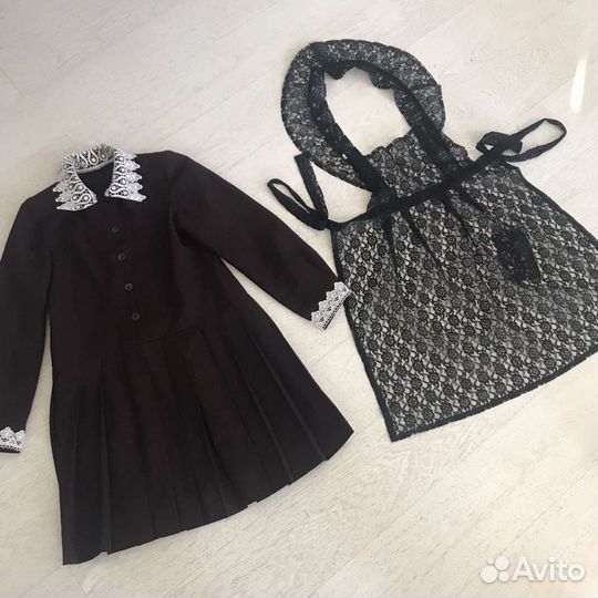 Школьное платье СССР и фартук школьный СССР