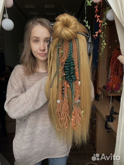 Заколка-фибула (заколка для волос, дред и кос)