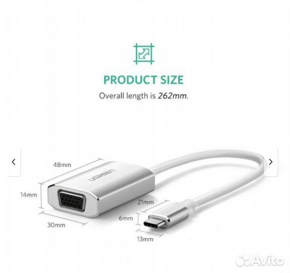 Ugreen USB C to VGA Adapter