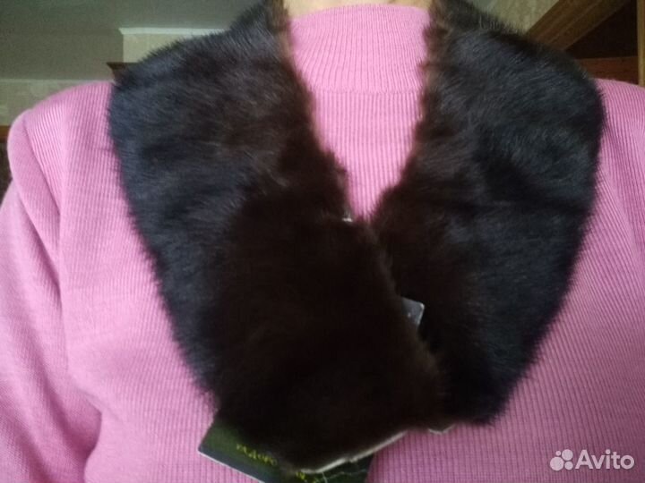 Воротник из норки и шкурку нутрии