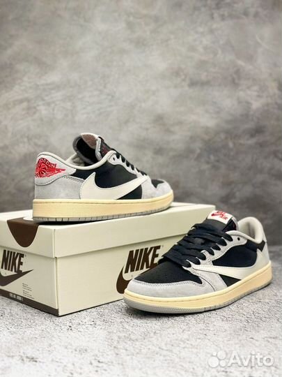 Кроссовки Nike Air Jordan 1 x Travis Scott Grey