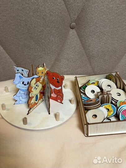 Сортер животные и еда развивающие игрушки