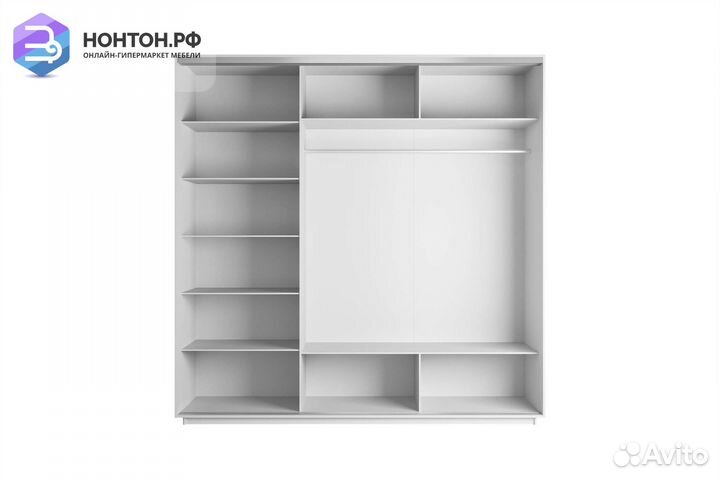 Шкаф-купе 3-х дверный Нонтон фото №1017 / белый сн