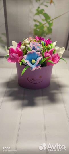 Букет из мыльных цветов