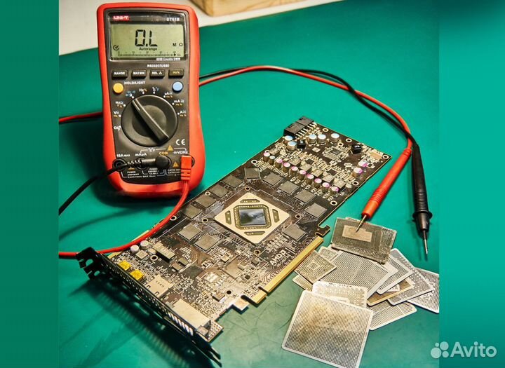Ремонт видеокарт. Пайка чипа, ремонт цепей питания