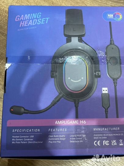 Наушники игровые fifine ampligame h6