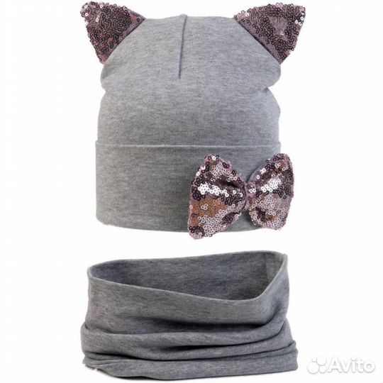 Комплект шапка и снуд 46-48 (1-3 года)