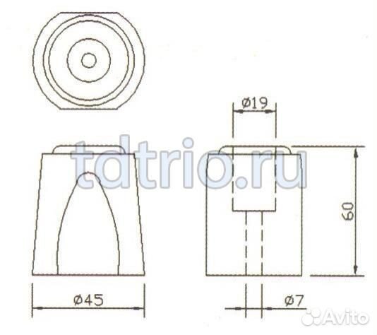 Отбойник боковой двери (арт. 81080)
