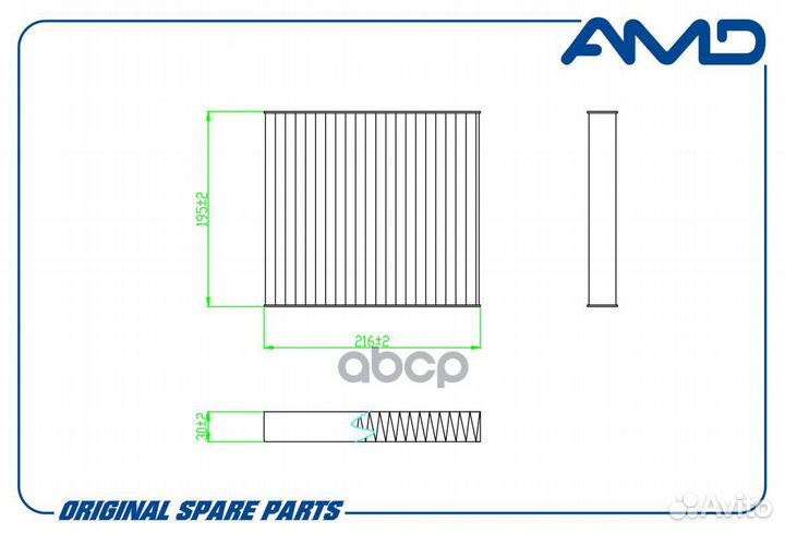 Фильтр салонный AMD.FC1117 amdfc1117 AMD