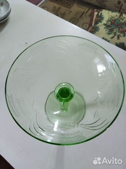 Ваза для конфет (цветное стекло СССР)