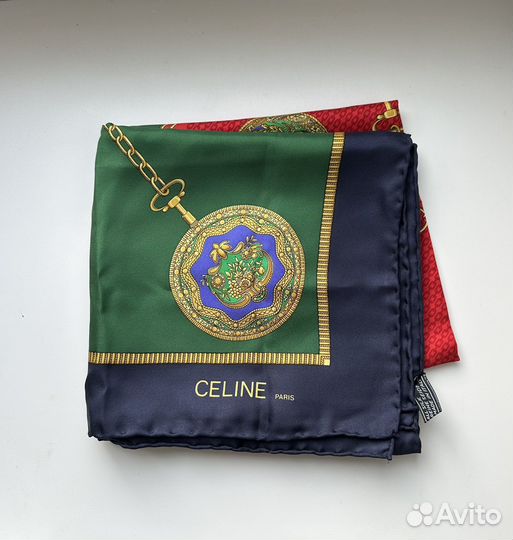 Celine шелковый платок винтаж