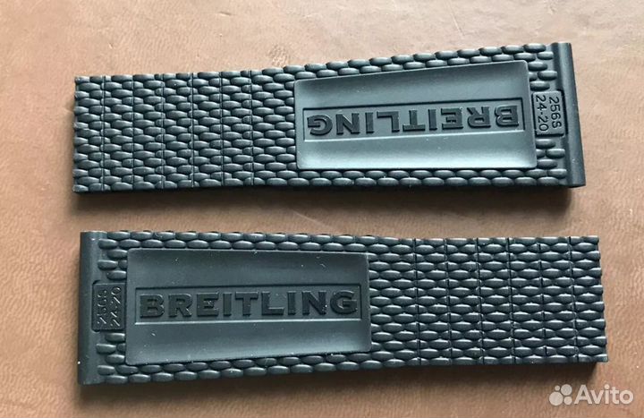 Оригинальный каучуковый ремешок на часы Breitling