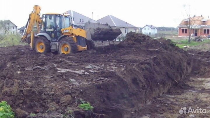 Земляные работы. Копка и рытье экскаватором