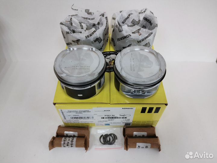 Поршни с кольцами +0.50 1.4L 16V AXP BBY Koneks