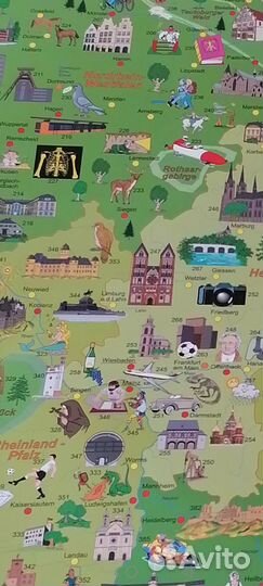 Детская карта Германии в картинках, из Германии