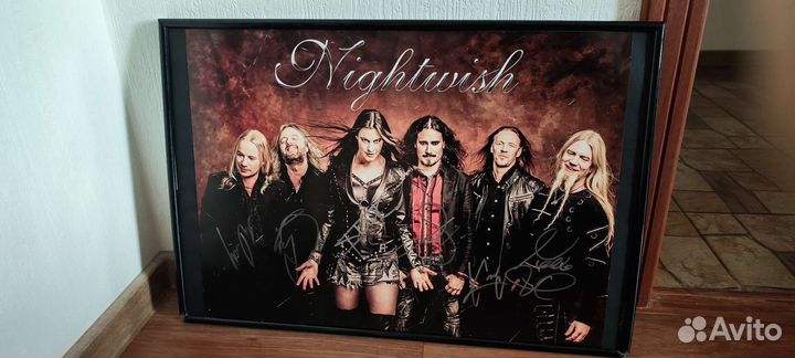 Nightwish автографы большой плакат