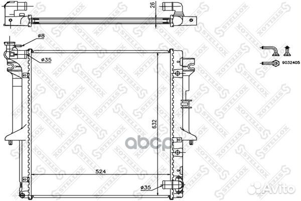 10-25972-SX радиатор системы охлаждения МКПП M